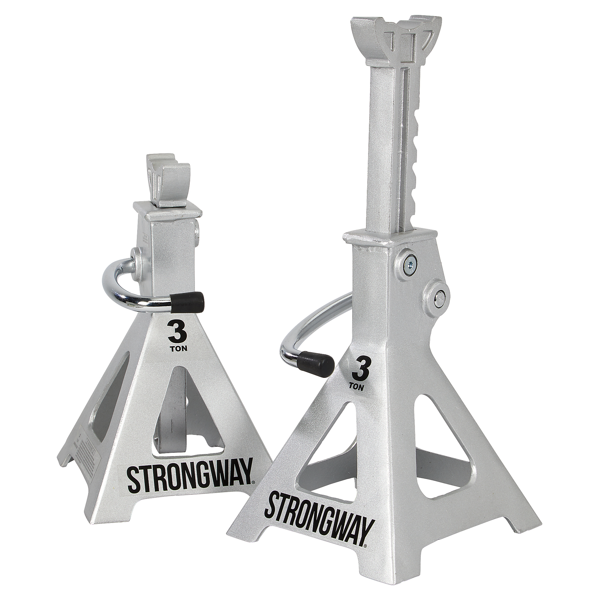 Strongway Aluminum Jack Stands, Pair, 12,000-Lb. Total Capacity, 11.4in.–16.1in. Lift Range